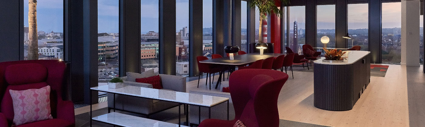 Vista lounge on seventh floor of Two Central Square
