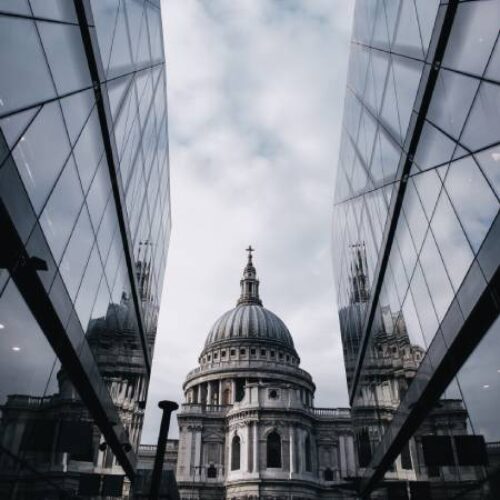 an exterior shot of St Paul's Cathedral, London