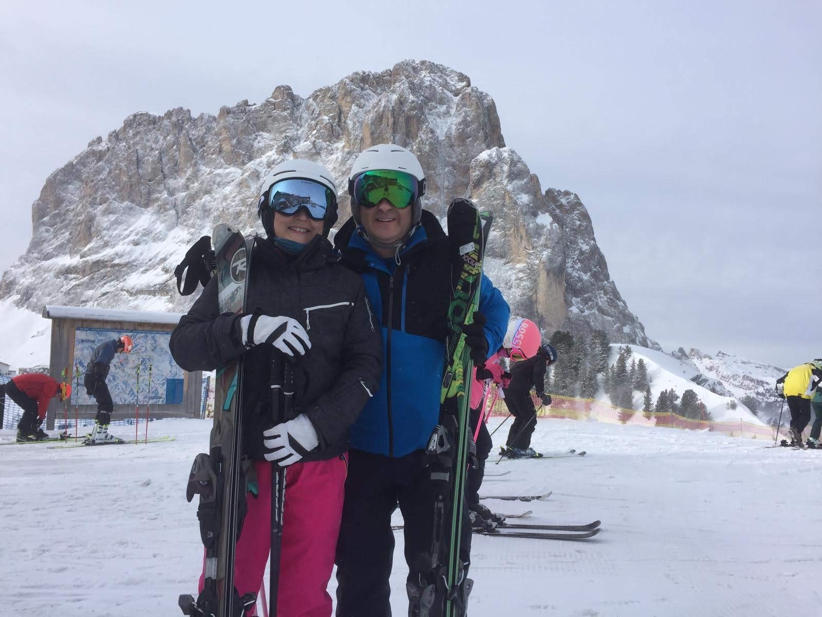 Paul Kirkwood and wife skiing