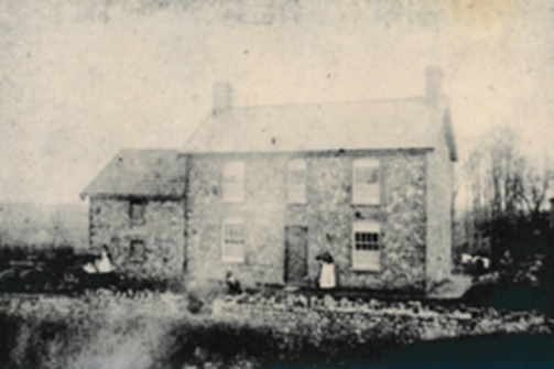 The earliest photo of Moss-Rose Cottage, believed to have been taken in 1871