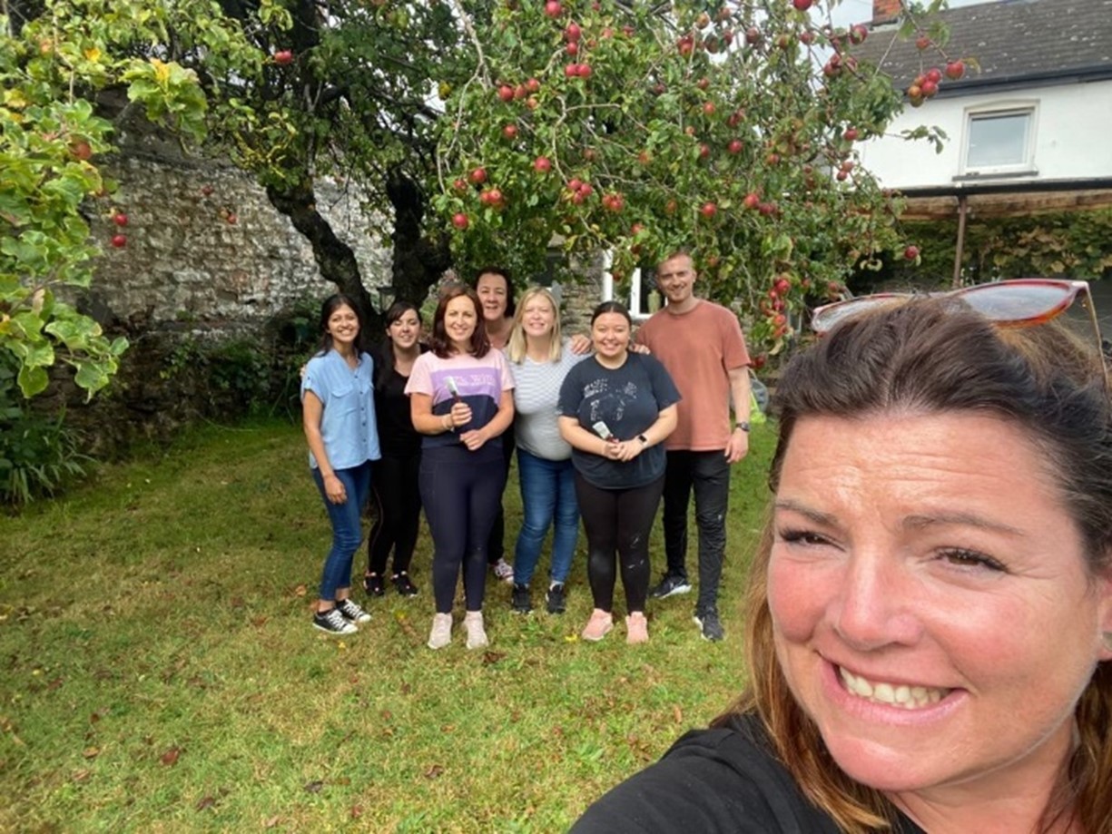 the Hugh James neurolaw team outside Moss-Rose Cottage