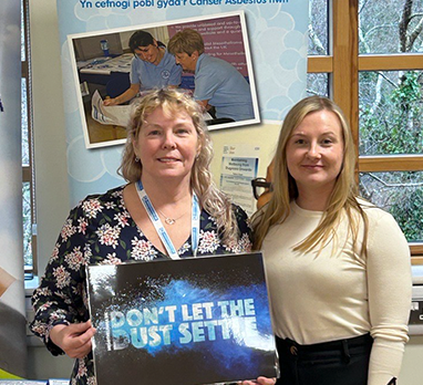 Sarah Morgan (Mesothelioma UK) and Angharad Jones (Hugh James) Sarah Morgan (Mesothelioma UK) and Angharad Jones (Hugh James)