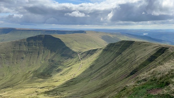 Green hills of the Brecon Beacons