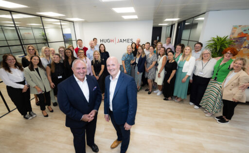 The Hugh James London team celebrate the opening of the new office at 1 King's Arms Yard.