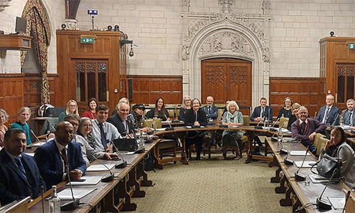 the APPG in the Palace of Westminster Grand Committee room to discuss faith community safeguarding and sex offender name changes