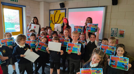 Brake’s “Beep Beep! Day” for road safety – saving little lives Children from the primary school show of their Brake Beep Beep! day road safety certificates