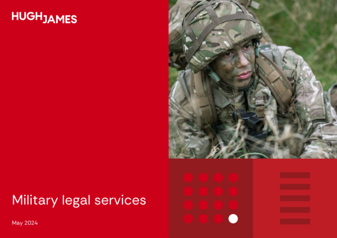 Hugh James Military legal services brochure May 2024 cover