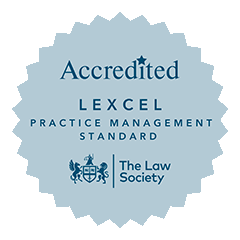 Lexcel legal practice quality mark. Law Society Accredited