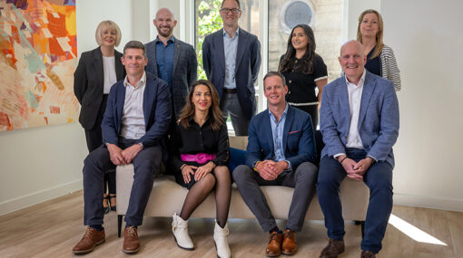 Left to Right: Chief People Officer Diane Brooks, Head of Business Division Ioan Prydderch, Senior Associate Lee Edwards, Partner Niki Avraam, Partner Russell Osman, Partner Matthew Howat, Senior Associate Nazneen Ford, Managing Partner Alun Jones, Office Manager Tara Maher.